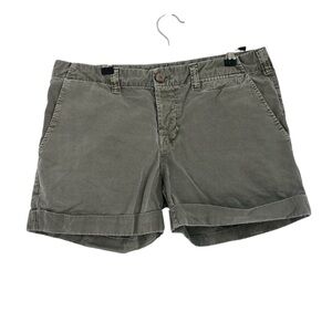 J. Brand JBRAND Khaki Army Green Button Fly Cargo Shorts 27